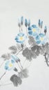 Chinese Painting-Morning Glory Royalty Free Stock Photo