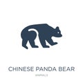 chinese panda bear icon in trendy design style. chinese panda bear icon isolated on white background. chinese panda bear vector