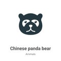 Chinese panda bear vector icon on white background. Flat vector chinese panda bear icon symbol sign from modern animals collection