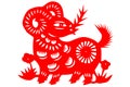 Chinese paper-cut sheep Royalty Free Stock Photo