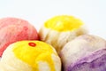 Close up of Chinese Pastry or Moon cake or Mung bean filling cake or Egg yolk shortcake, Asian Traditional Dessert Royalty Free Stock Photo