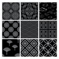 Chinese pattern set with traditional designs. Royalty Free Stock Photo