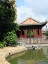 Chinese pavilion and garden Royalty Free Stock Photo