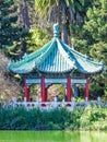 Chinese Pavilion at Stowe Lake, Golden Gate Park, San Francisco, California Royalty Free Stock Photo