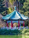 Chinese Pavilion at Stowe Lake, Golden Gate Park, San Francisco, California Royalty Free Stock Photo