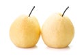 Chinese pear or Korean pear fruit isolated on white background. Inclouding clipping path Royalty Free Stock Photo