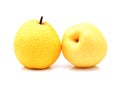 Chinese pear on white background Royalty Free Stock Photo