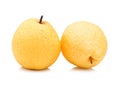 Chinese pear on white background Royalty Free Stock Photo