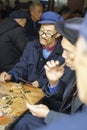 Chinese people enjoying afternoon in teahouse