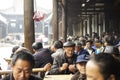 Chinese people enjoying afternoon in teahouse