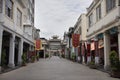 Chinese people and foreigner travelers travel and walk visit on Paifang Street in old town and ancient city center of Chaozhou Royalty Free Stock Photo