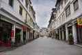 Chinese people and foreigner travelers travel and walk visit on Paifang Street in old town and ancient city center of Chaozhou Royalty Free Stock Photo