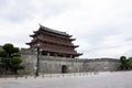 Guangji and Xiashui Gate with Ming ancient and ruins city wall of Chaozhou at Teochew in Guangdong, China