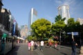 Chinese People on Nanjing East Pedestrian area Shanghai Royalty Free Stock Photo