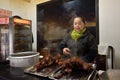 Chinese people trade traditional food
