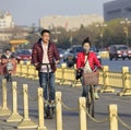 Chinese people transportation means Royalty Free Stock Photo