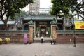 Chinese people visited and respect praying Mazu Chinese sea goddess at Tin Hau Temple in Hong Kong, China