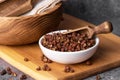 Chinese pepper, Sichuan pepper in bowl. Dry Sichuan Pepper Spice. Royalty Free Stock Photo