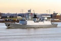 Chinese PLA Navy multi-role frigate Yuncheng (571 Royalty Free Stock Photo