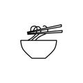 Chinese plate icon. Element of food icon for mobile concept and web apps. Thin line Chinese plate icon can be used for web and Royalty Free Stock Photo