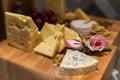 Cheese Plater with rose Royalty Free Stock Photo