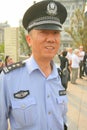 Chinese policeman at tourist hotspot