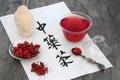 Chinese Pomegranate Herb Flower Tea Royalty Free Stock Photo