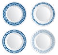 Chinese porcelain plate Royalty Free Stock Photo