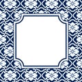 Chinese Porcelain Style Background, Template, Floral Pattern