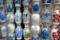 Chinese porcelain vases in Porcelain House in Tianjin Royalty Free Stock Photo