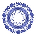 Chinese porcelane round frame.