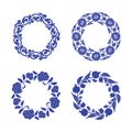 Chinese porcelane round frames set.