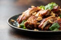 Chinese Pork ribs with peanuts and coriander Royalty Free Stock Photo