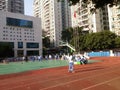 Chinese primary school students in the school playground Physical Education