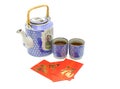 Chinese prosperity tea set and red packets