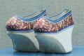 Chinese Qing high end embroidered shoes