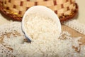 Chinese Raw grain white rice grains Royalty Free Stock Photo