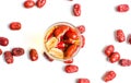 Chinese red dates fruit tea in a glass Royalty Free Stock Photo