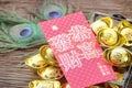 Chinese red envelope and goldingots for Chinese new