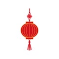 Chinese red holiday lantern vector illustration