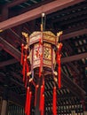 Chinese Red lantern on the ceiling Royalty Free Stock Photo