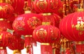 Chinese red lantern and fake firecrackers