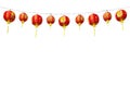 Chinese red lanterns on white background Royalty Free Stock Photo