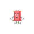 Chinese red scroll cartoon character design on a surprised gesture Royalty Free Stock Photo