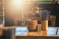 Chinese restaurant table setup Royalty Free Stock Photo