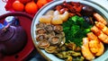 Chinese Reunion Dinner Pencai delicacies, popular auspicioius po Royalty Free Stock Photo