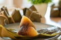 Chinese rice dumpling Zongzi for traditional dragon boat festival. Royalty Free Stock Photo