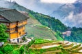 Chinese Rice Terraces Royalty Free Stock Photo