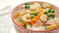 Chinese rice three delights with vegetables. Royalty Free Stock Photo