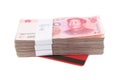 Chinese rmb and passbook Royalty Free Stock Photo